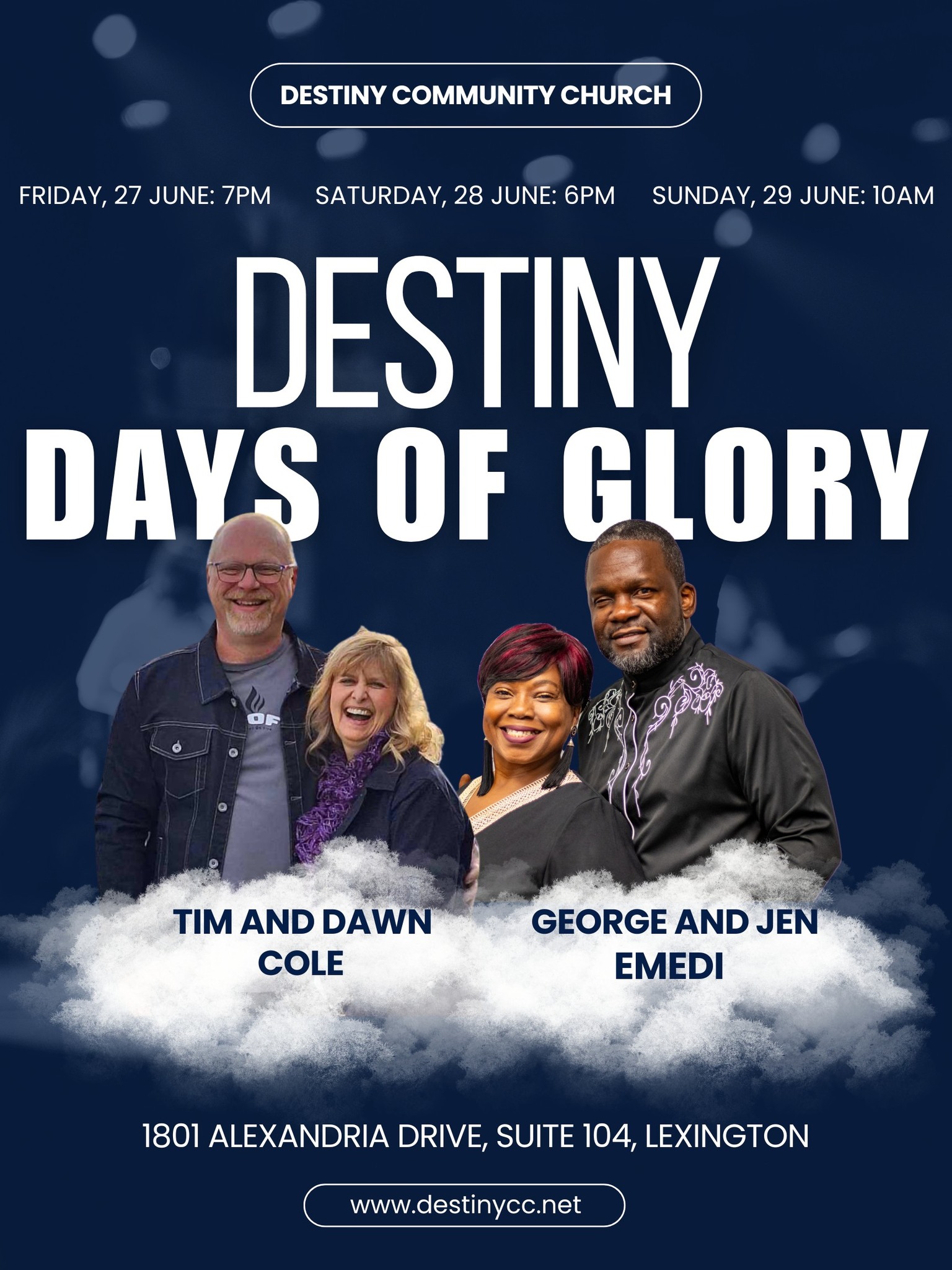 Days of Glory Ministry weekend at Destiny Community Church, Lexington KY